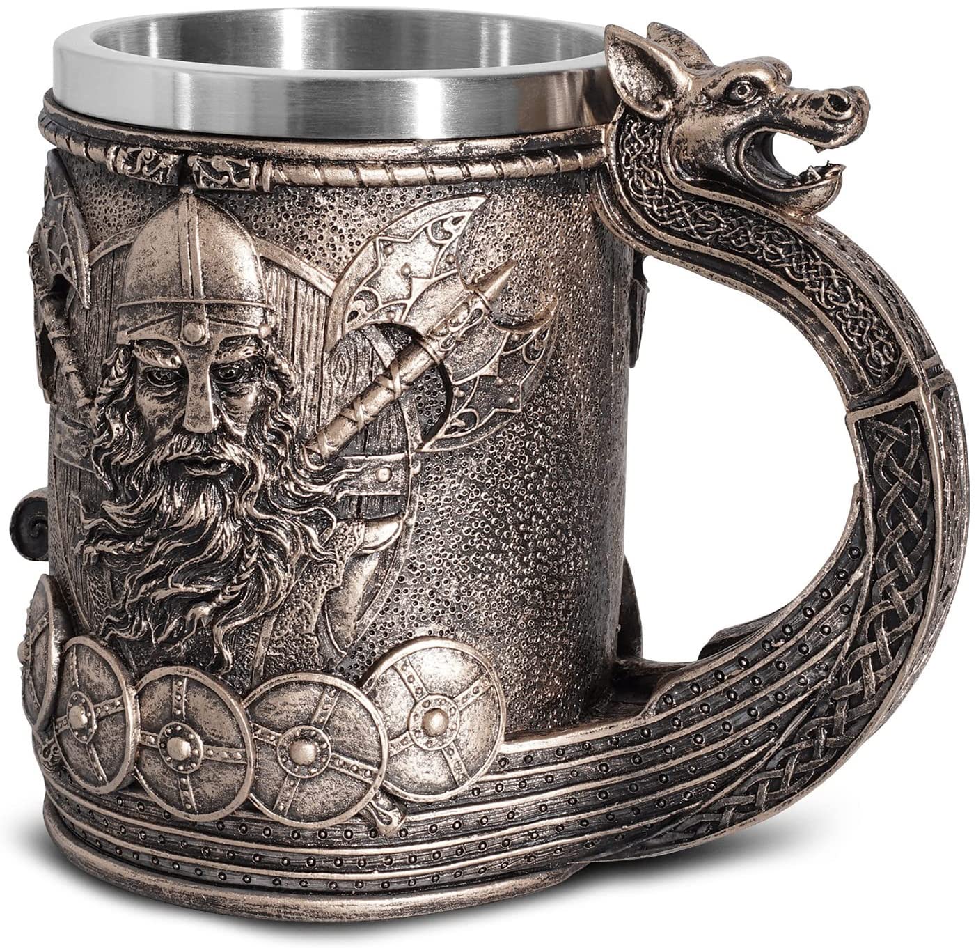 Nordic Viking Mug with Helmet and Axes